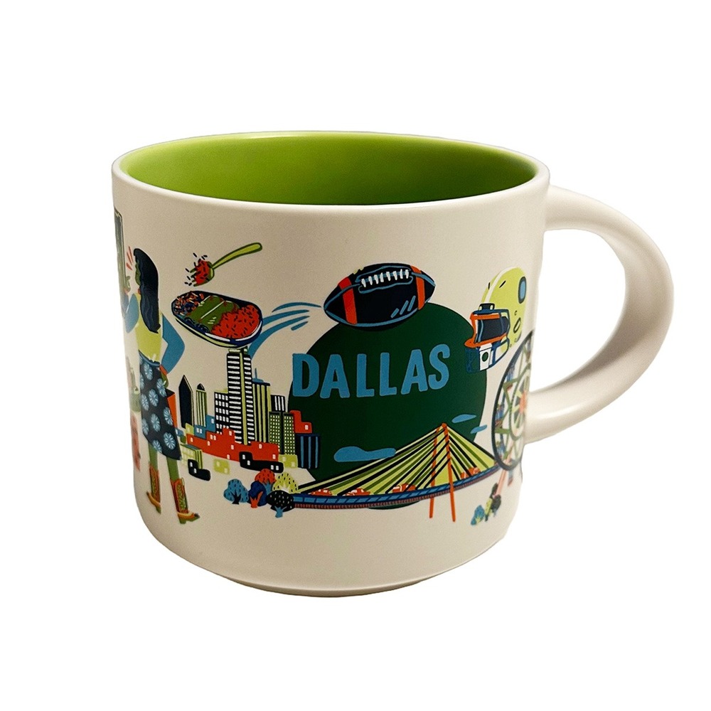 STARBUCKS 2024 Discovery Series DALLAS 14oz Coffee‎ Mug • green